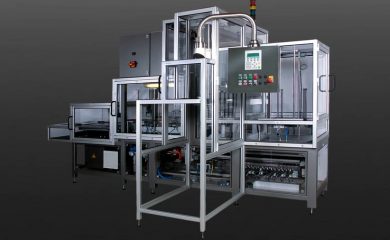 The PSO tray palletiser is suitable for applications with permanent parts and when tray changing time is not required.