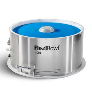 FlexiBowl 500 has a max payload of 7 kg and can be used with UR robots for material handling and automated feeding