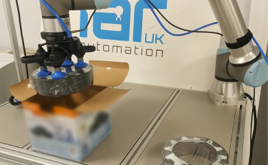 pick and place packaging application using vacuum gripper and cobot