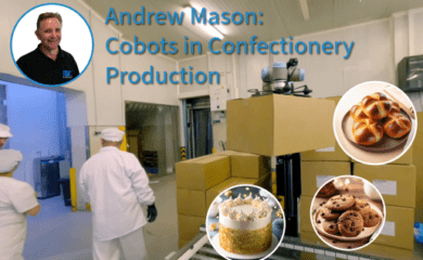 Cobots for confectionery production/ automating food production processes.